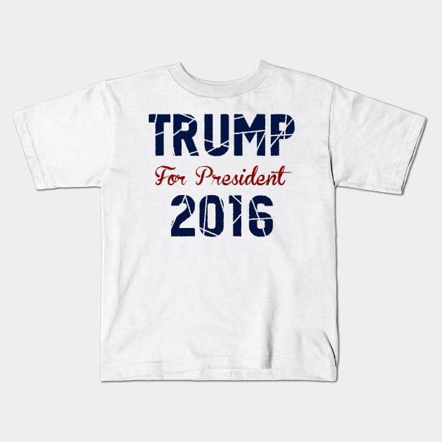 Donald Trump 2016 Kids T-Shirt by ESDesign